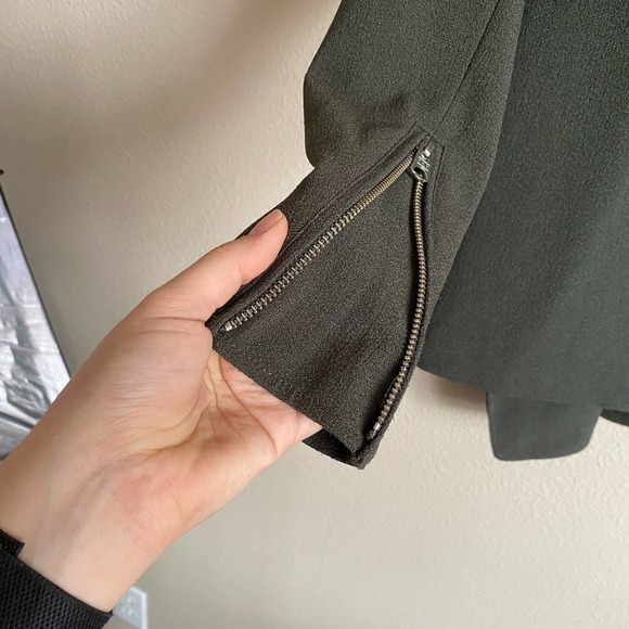 Aritzia Wilfred Mayet Blazer Jacket Moto Classy Minimalist Gray Women's XXXS - Picture 7 of 14